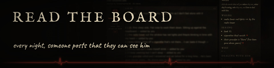 READ THE BOARD